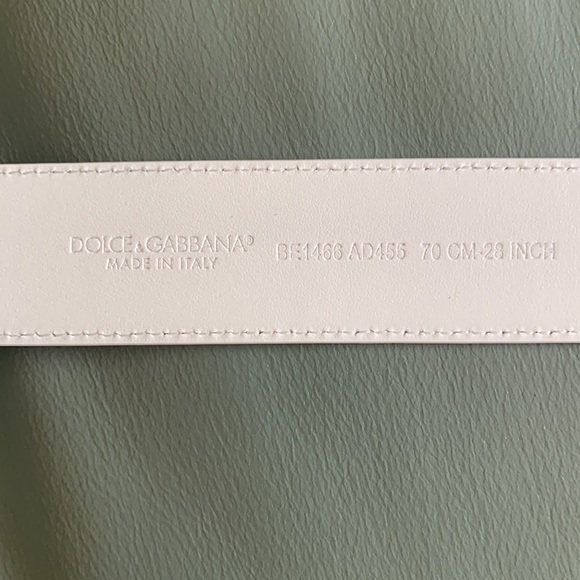 Dolce&Gabbana DG Logo Buckle Graffiti Leather Belt - Picture 8 of 12